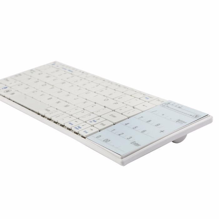 Tastatura Touchpad Bluetooth Mini Wireless Alb