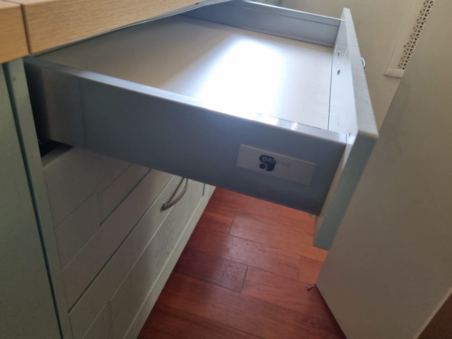 Кухня МДф голубая