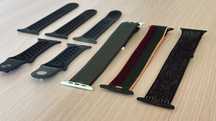 Curele Apple Watch 44 45 Dark Cherry Cypress Nike Cargo Kaki Black