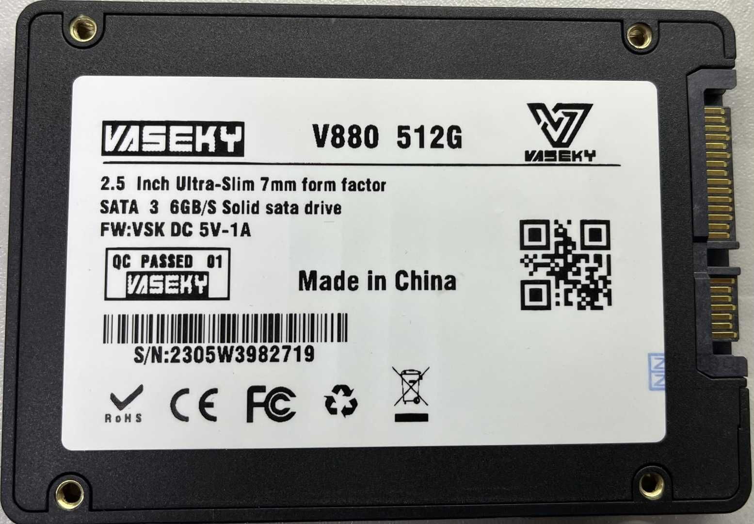 VASEKY 512/256/128 GB Внутренний SSD-диск V800