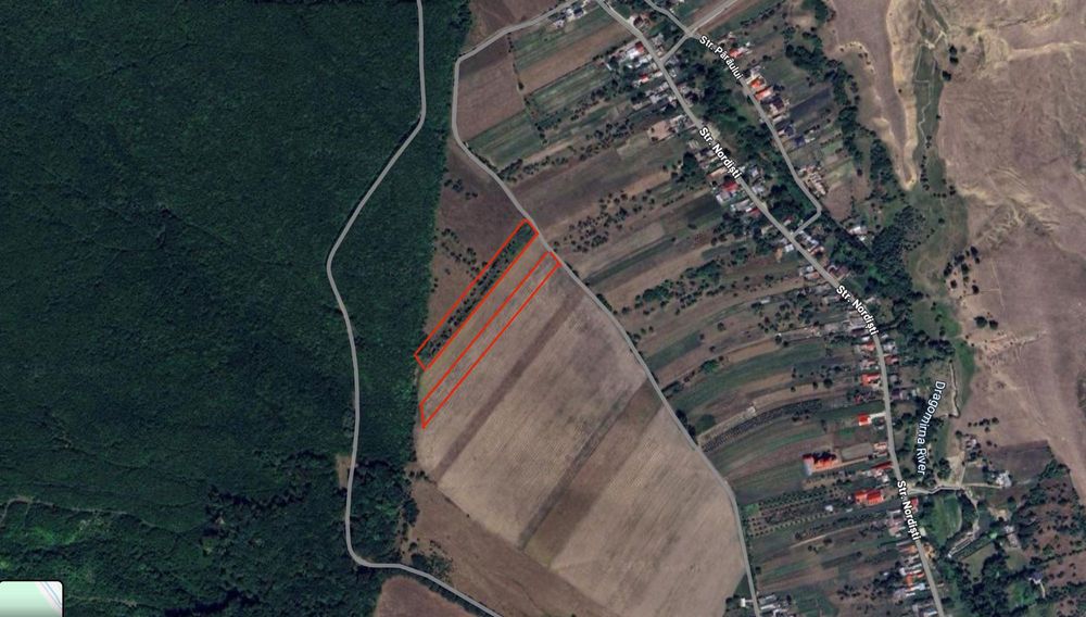 Teren intravilan de vânzare în Lipoveni, sub pădure