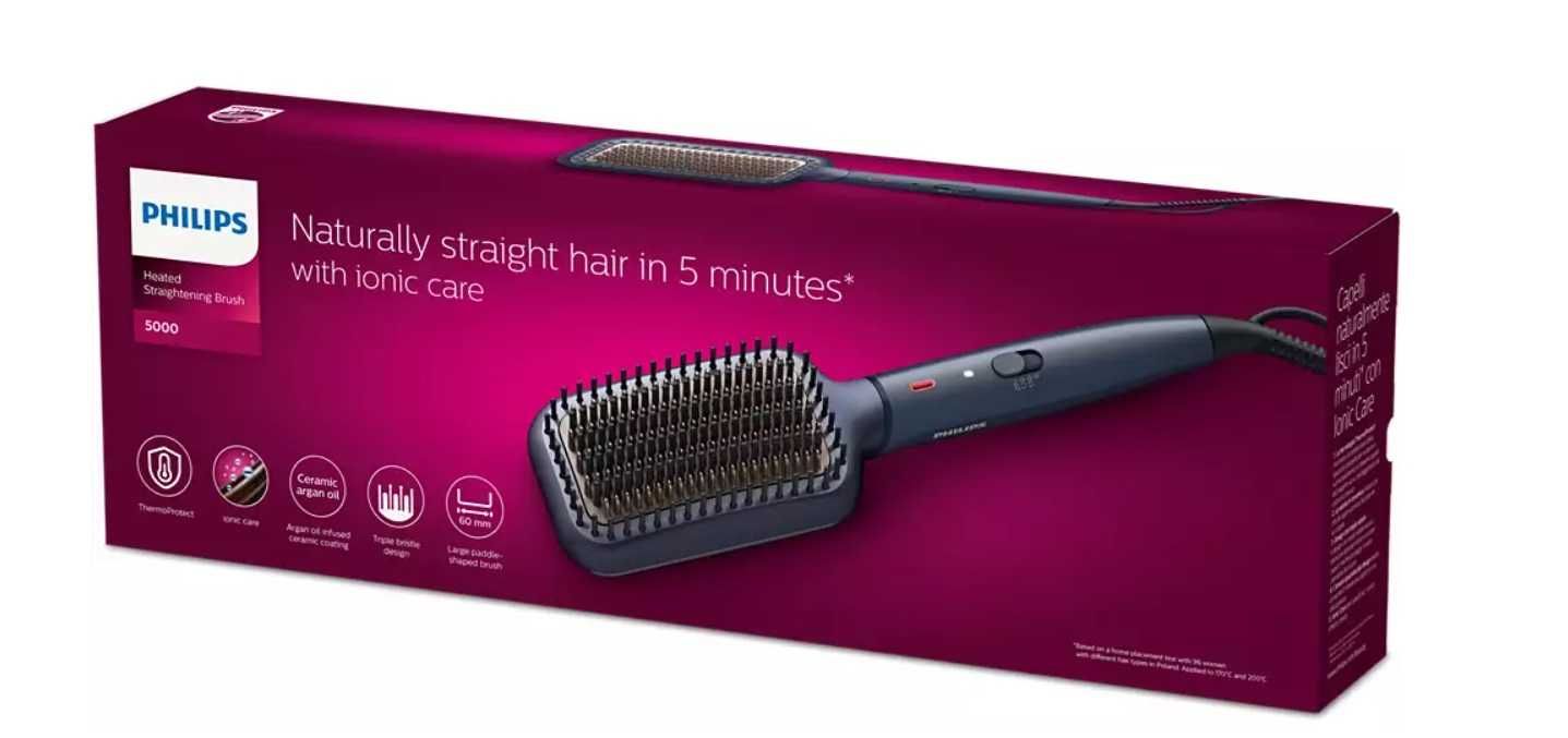 лектрическа четка за изправяне Philips BHH885/00, Йонна грижа