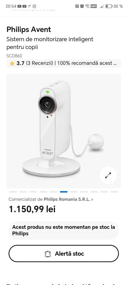 Camera supraveghere copil Philips Avent