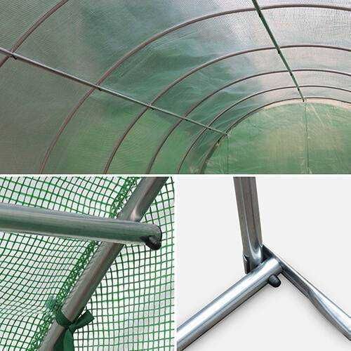 Solar de gradina tip tunel 8x4x2.5m, polietilena 180g/m2 - IN STOC