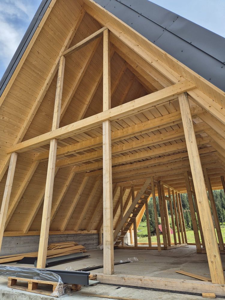 Cabana A-Frame de vânzare – Munții Apuseni, langa lacul Belis