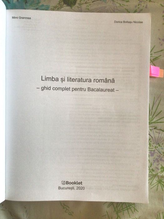 Culegere de bacalaureat pentru limba romana 2021