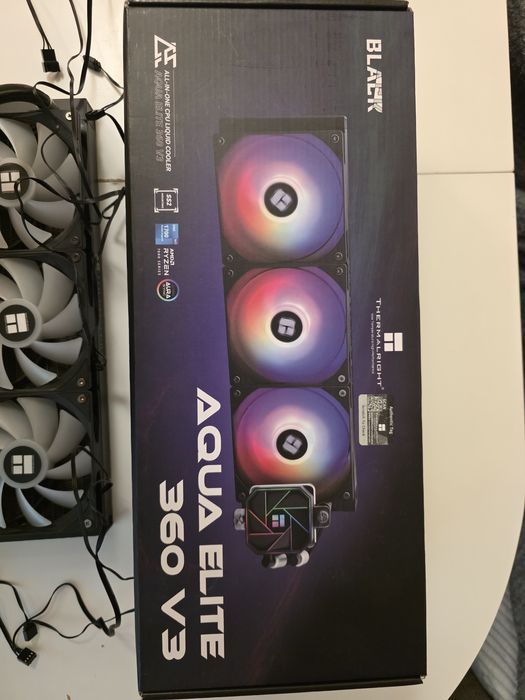 Воден охладител Thermalright - Aqua Elite 360 Black RGB V3, 3x120 mm