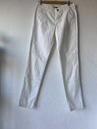 Pantaloni drepti albi Massimo Dutti 38
