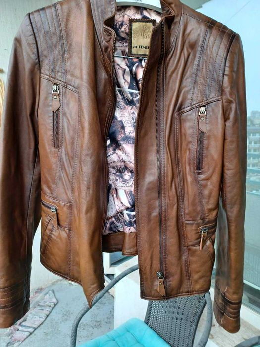 Дамско кожено яке, естествена кожа, S-размер