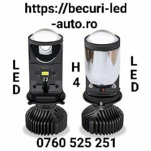 Becuri Led H4H7,H8,H9,h11,h16 Cu Proector Si Lupă Integrată De 220W