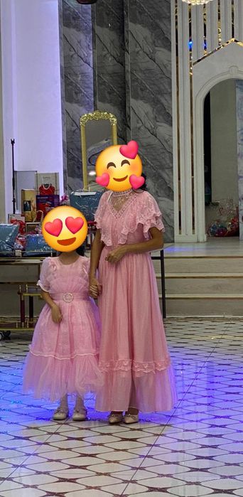 Нежное розовое платье Мама и доча