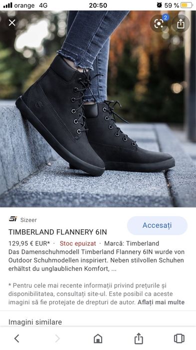 Ghete TImberland FLANNERY,marime 39