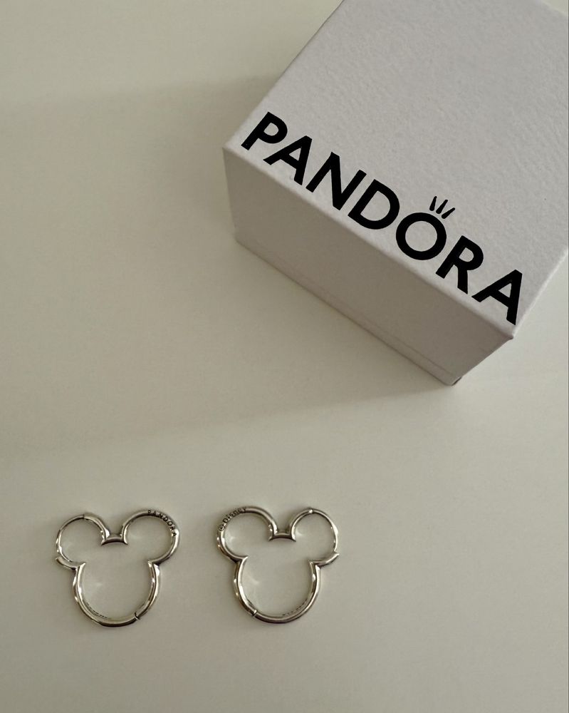 ALE S925 Сребърни обеци Pandora Disney Mickey Mouse