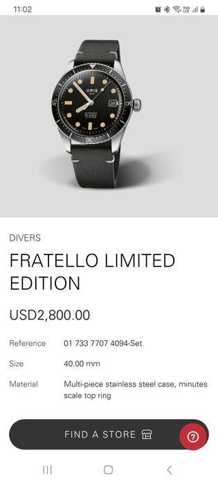 Ceas Oris FRATELLO LIMITED EDITION - 300 buc acte cutie ca nou