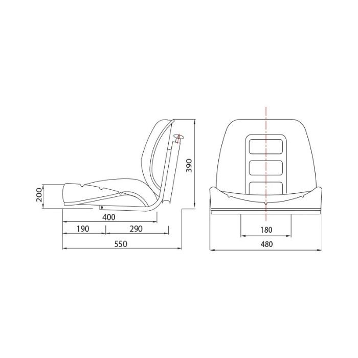 Scaun universal tractor sau stivuitor, negru