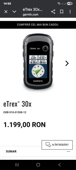 Gps drumetii Garmin Etrex 30x
