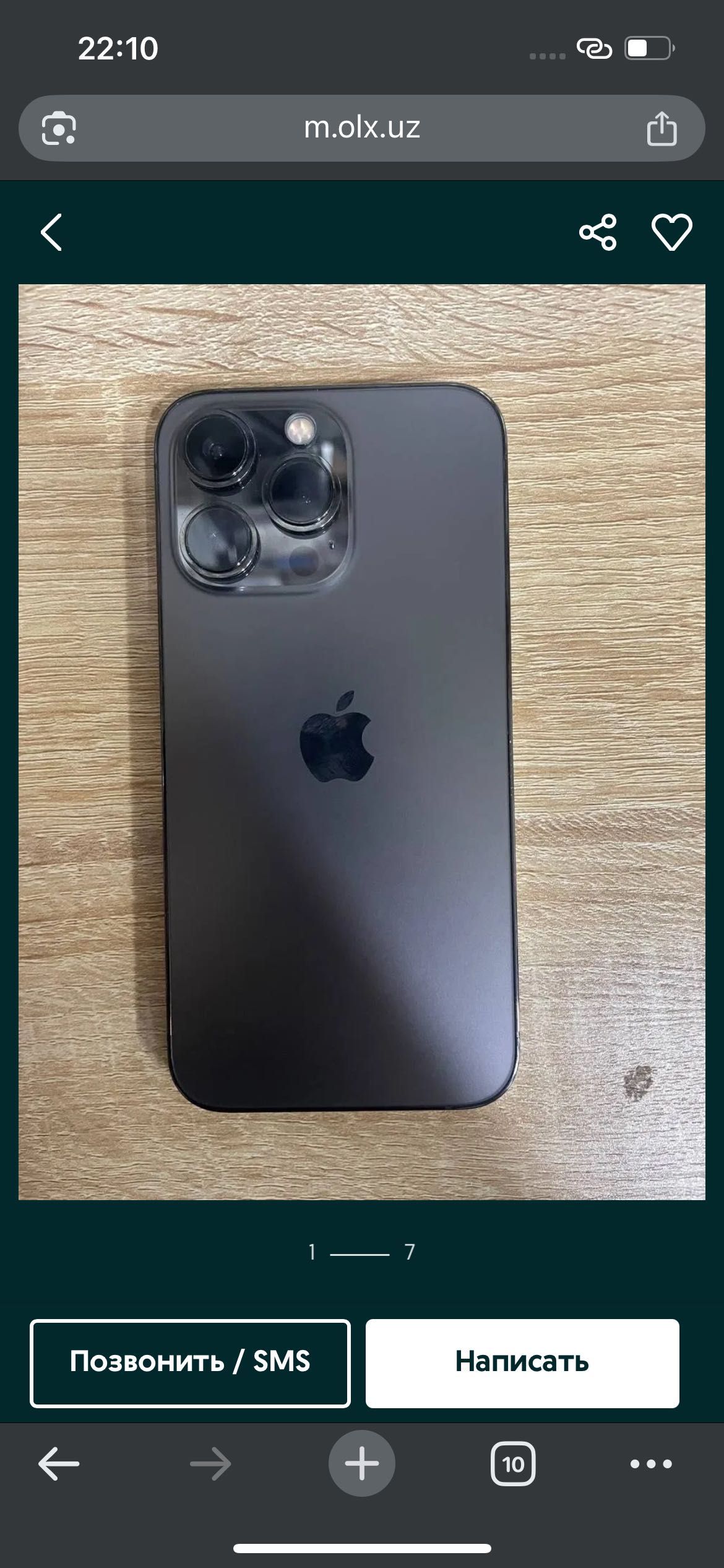 iphon 13pro sotiladi holati edial 128gb 85%yomkst