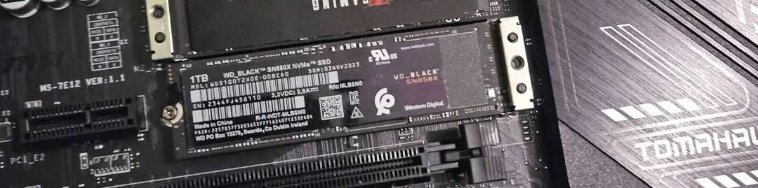 (НОВ) WD_BLACK SN850X 1TB Gen4 SSD NVME 1.4 (без Heatsink)