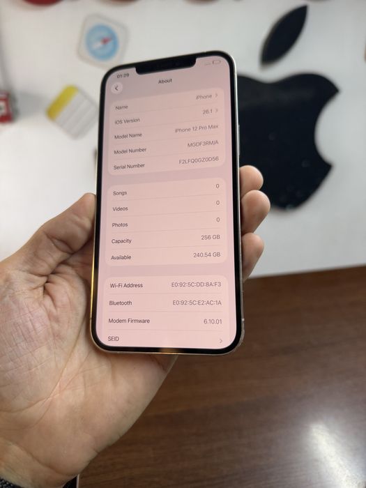 Vand Iphone 12 Pro Max 256Gb white