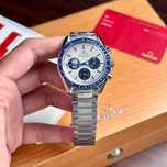 omega speedmaster silver apollo snopy
