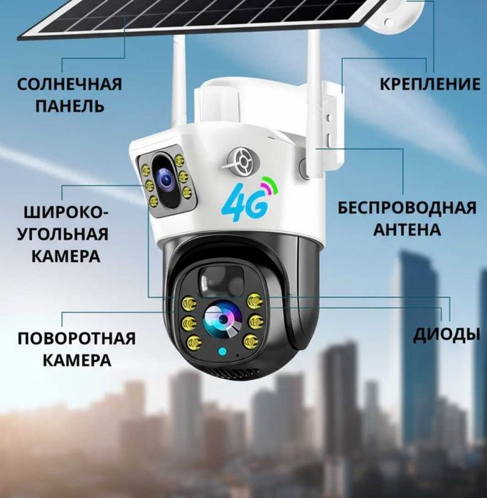 Уличная камера 4g на солнечной батарее