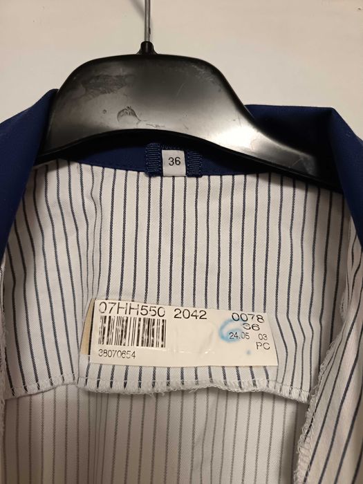 Halat medical alb cu dungi, mărimea M, bumbac, în stare foarte bună