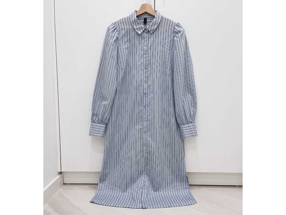 Рокля-риза синьо райе Sophia’s Wardrobe S - като нова