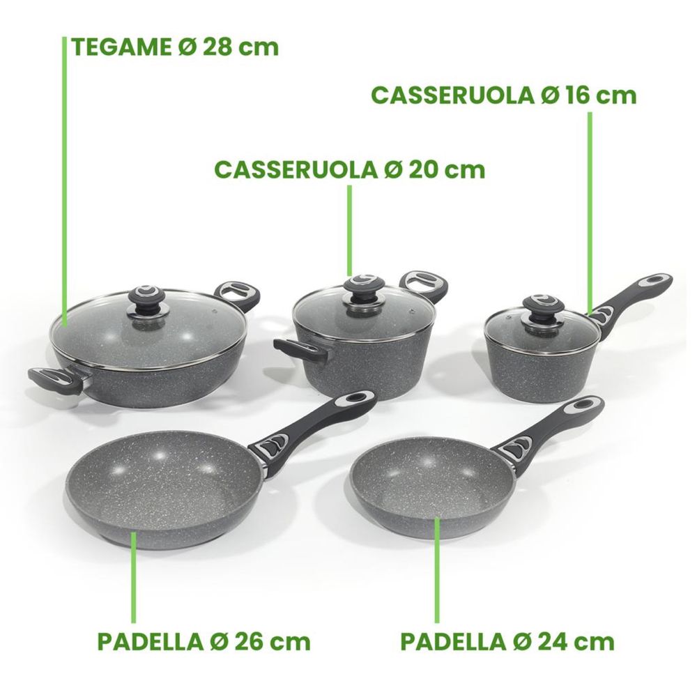 Set vase de gătit Cookstone 8 piese aluminiu 3 straturi