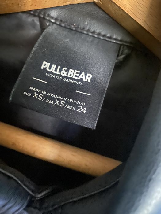 Кожена риза pull and bear