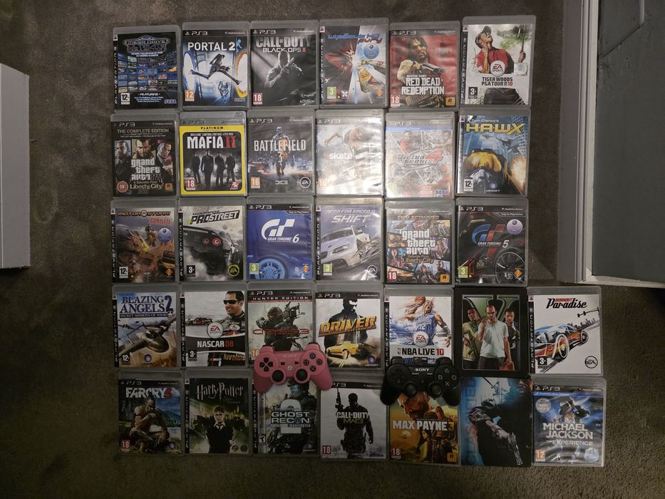 Colecție PS3 Masivă: 35 Jocuri (Driver SF, GTA V Steelbook, RDR) + 2 C