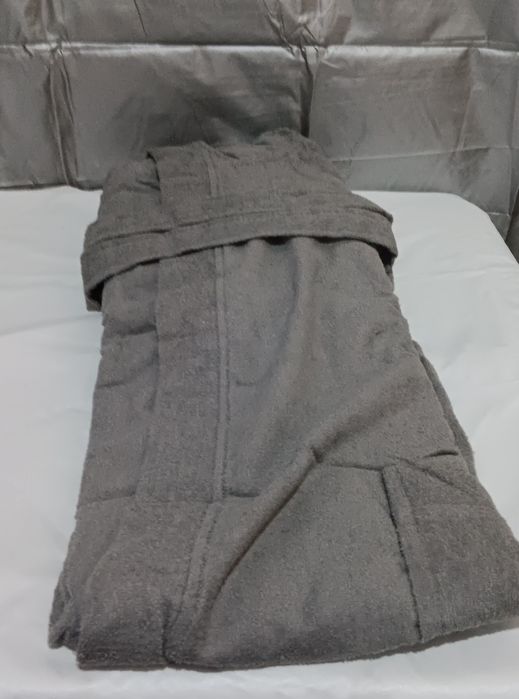 Halat de baie, ET COLLECTION, gulga, Bej, S-M, 100% Bumbac, 420 Gsm