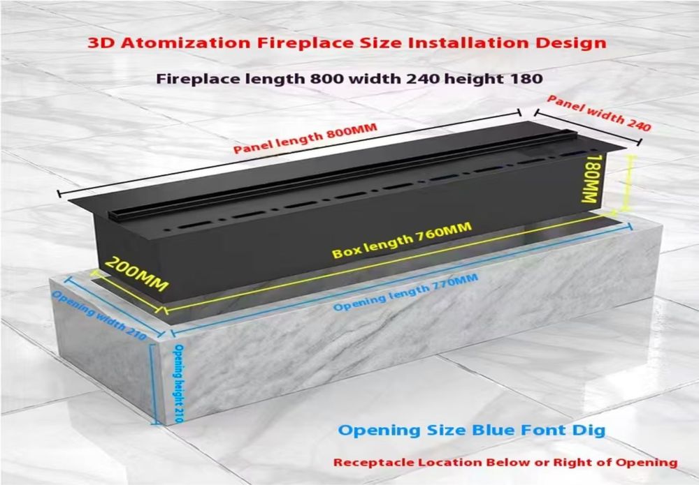 Декоративный камин-увлажнитель воздуха с эффектом пламени и огня