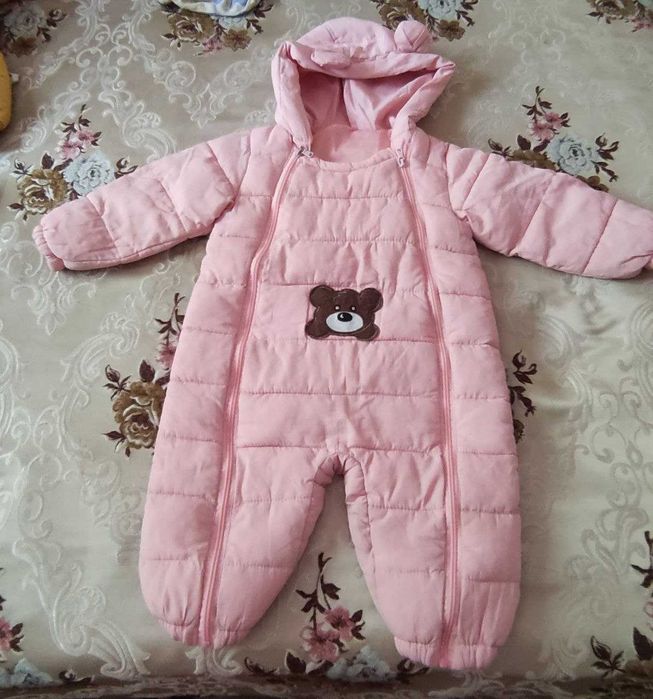 Комбенизоны детские и на девочку от 1-3 лет на осень зиму, теплый мех