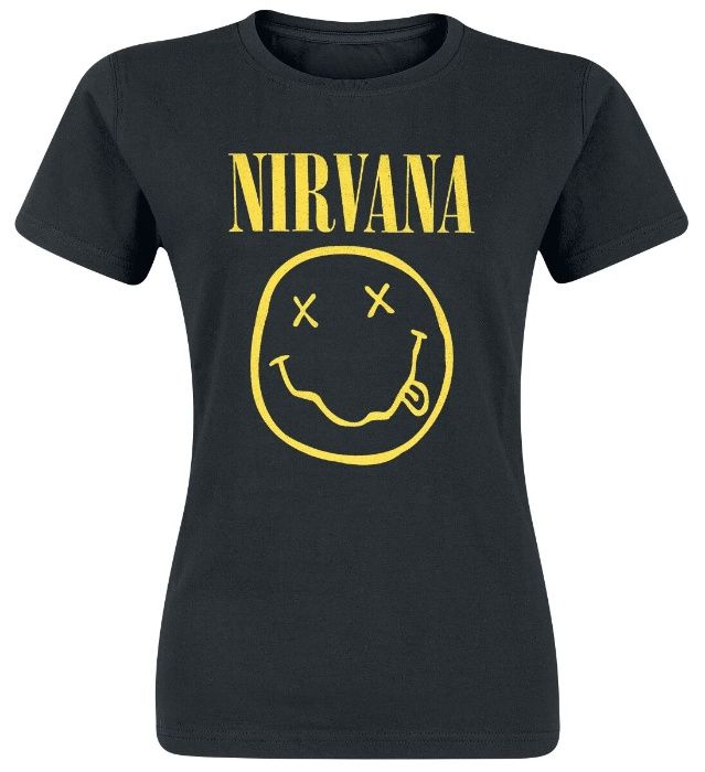 Tricou femei Nirvana - Smiley M + CD MTV Unplugged in New York