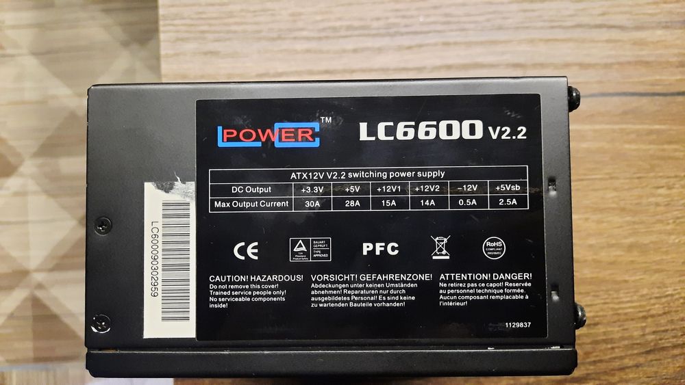 ОРИГИНАЛЬНЫЙ Блок питания 600 Вт. Power LC6600v2.2
ОРИГИНАЛЬНЫЙОригина
