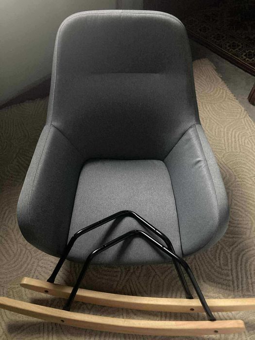 Люлеещ стол NEBEL светлосин текстил