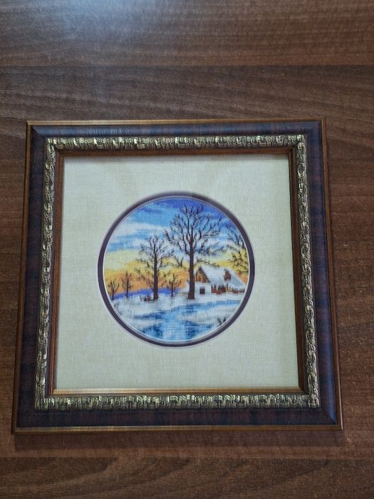 Goblen 4 Anotimpuri ,cusut cu punct mic,diagrama.