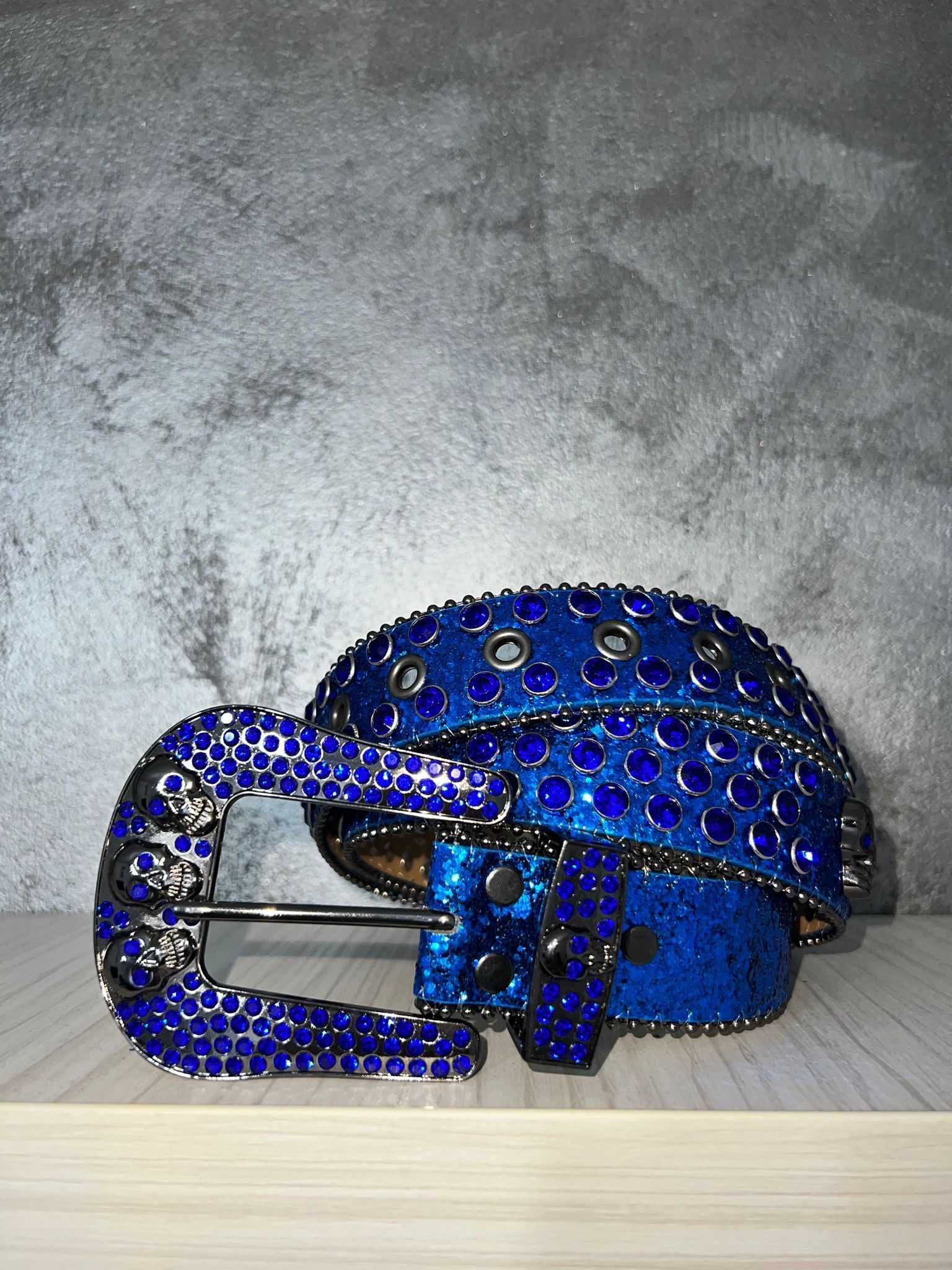 Royal Blue Iced BB Belt