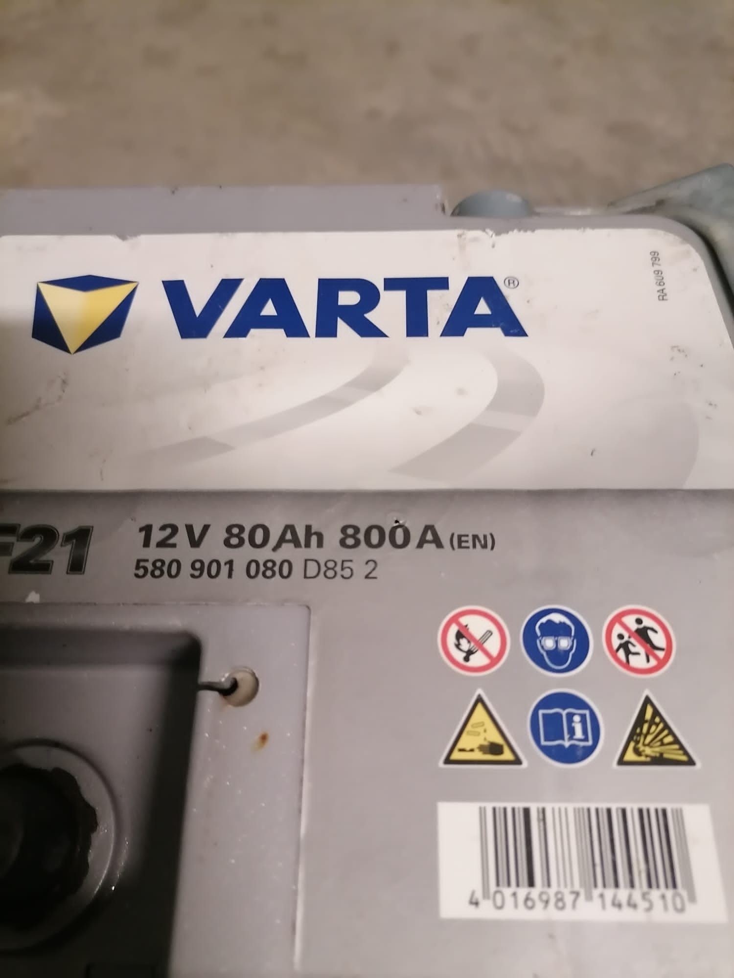 Baterie auto Varta Silver 80 amperi Agm cu Start stop import Germania