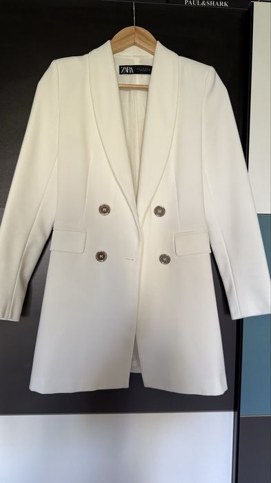 Sacou Zara alb casual