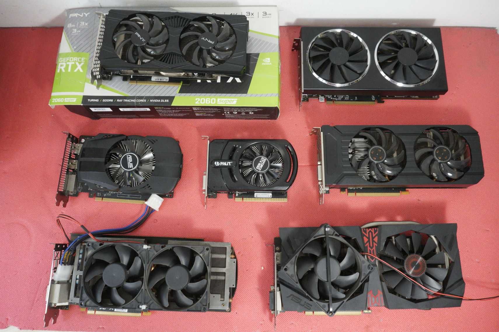 LOT РАЗВАЛЕНИ видеокарти RTX 2060 RX 5700, GTX 1650, GTX 1060, RX 480