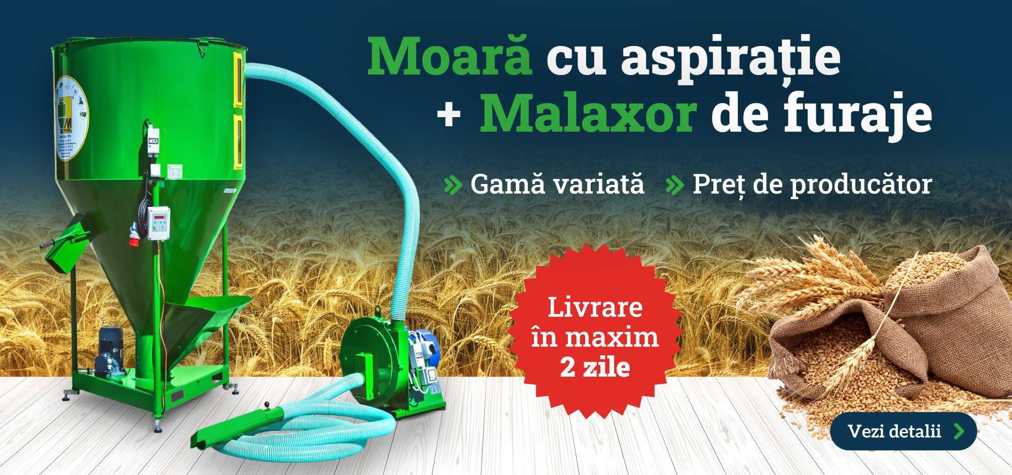 Moara cu aspiratie UNITEH– 11kW - transport gratuit în toată țara