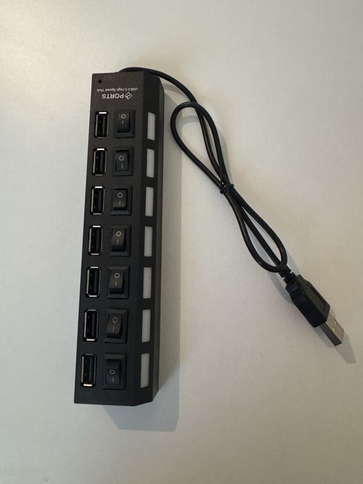 USB HUB 4 PORTS – с индивидуални бутони за включване/изключване