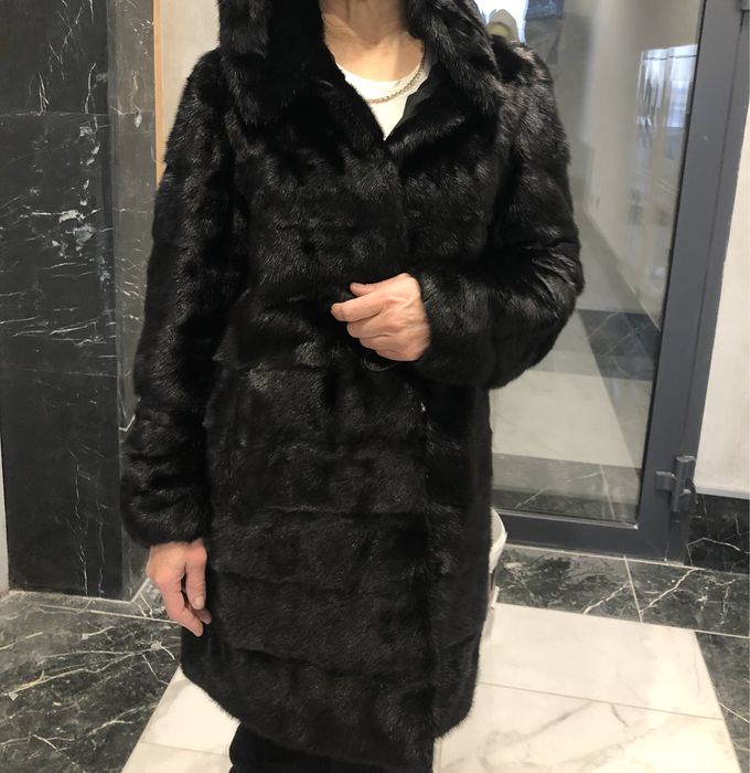 Норковая шуба 110см