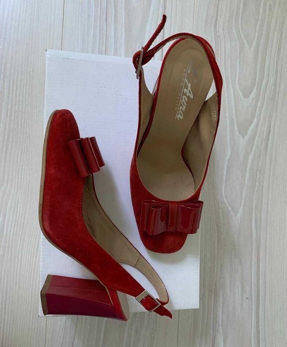 Vand pantofi eleganti, dama, rosii, marimea 35