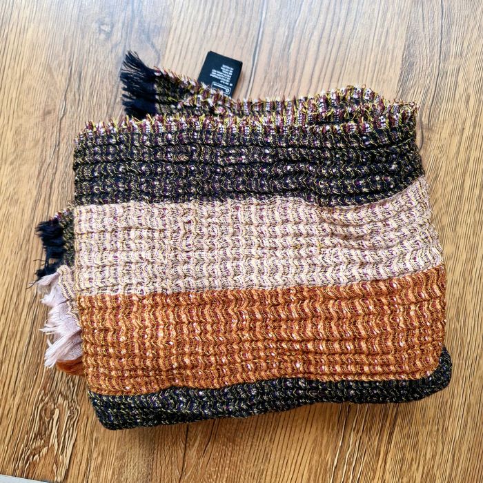 Fular multicolor din lână, bumbac și vâscoză – COS