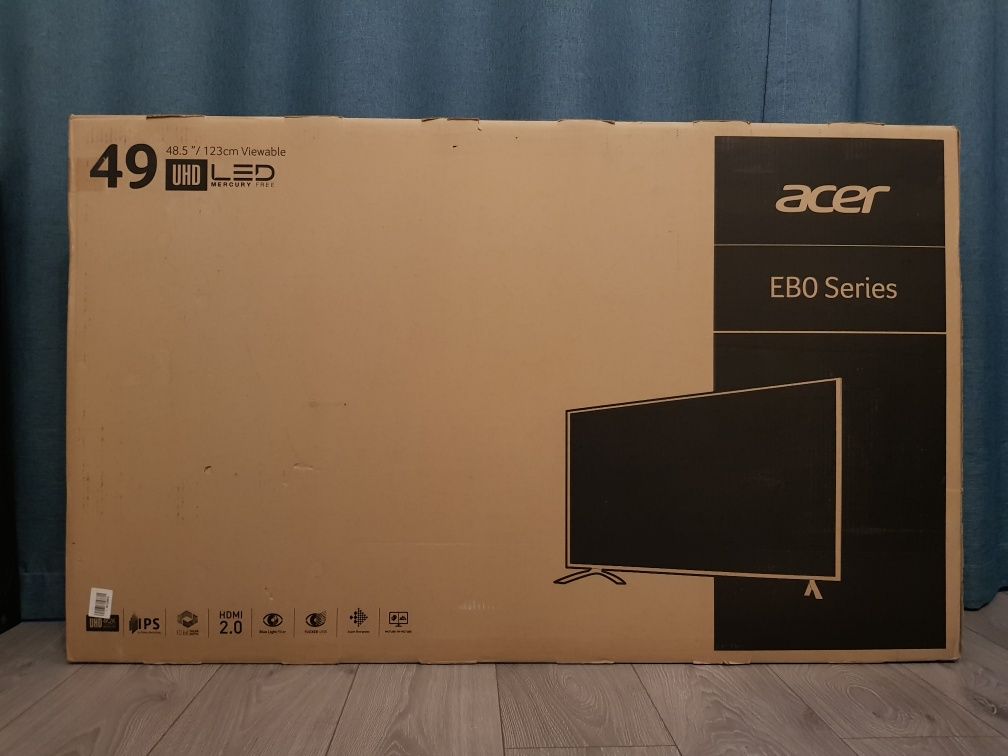 Monitor Acer EB490Q, 49"/124cm, 4K, IPS, Flicker-free