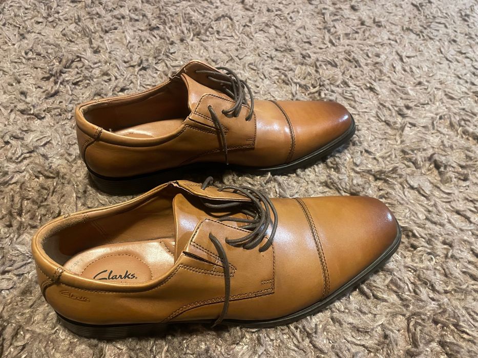 Pantofi barbati din piele Clarks, maro , marime 46