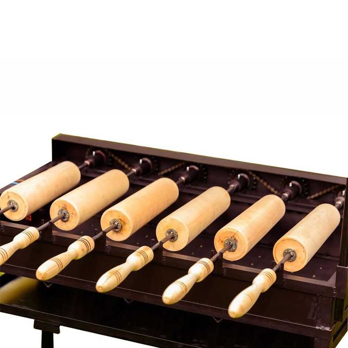 Aparat, gratar kurtos kalacs pe carbuni cu 5 forme nou/ kurtosgrill