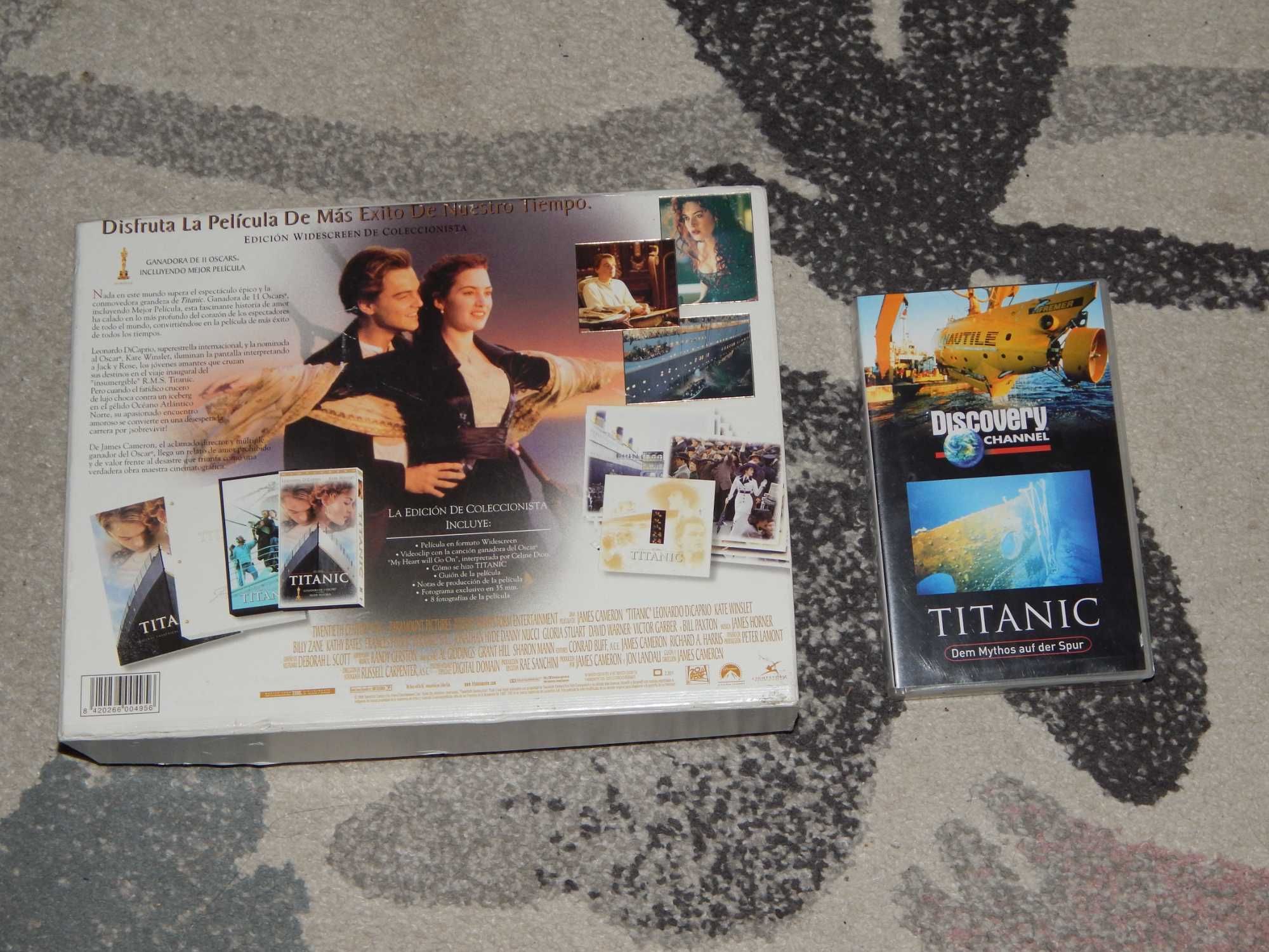 caseta video VHS cu filmul Titanic , sigilata , raritate. plus bonus